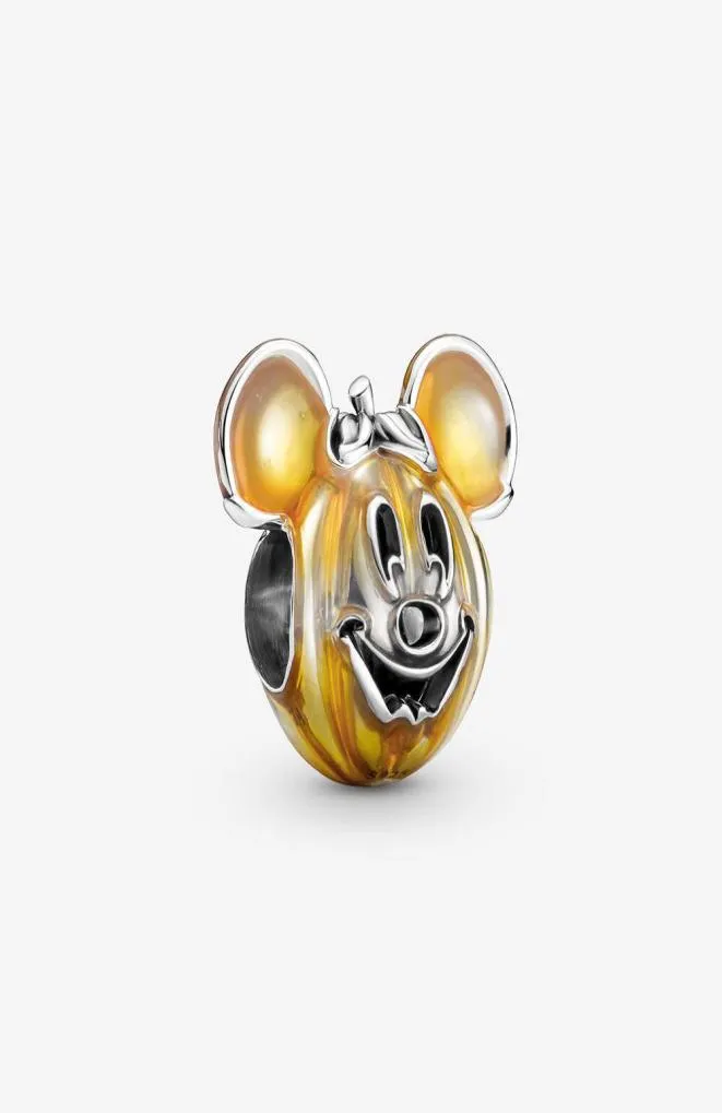 100% 925 Sterling Silver Mouse Pumpkin Charms Fit Original European Charm Bracelet Fashion Women Halloween Jewelry Accessories1440423