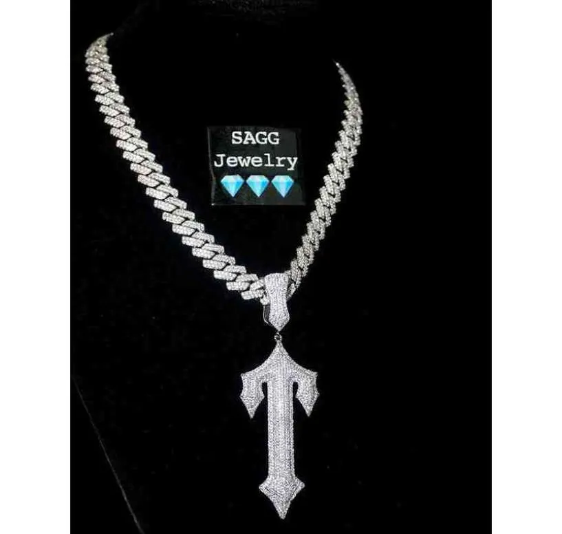 Trapstar collier plein de diamants pendentif Hip Hop Rap Dril personnalisé même Centralcee exclusif 3565684