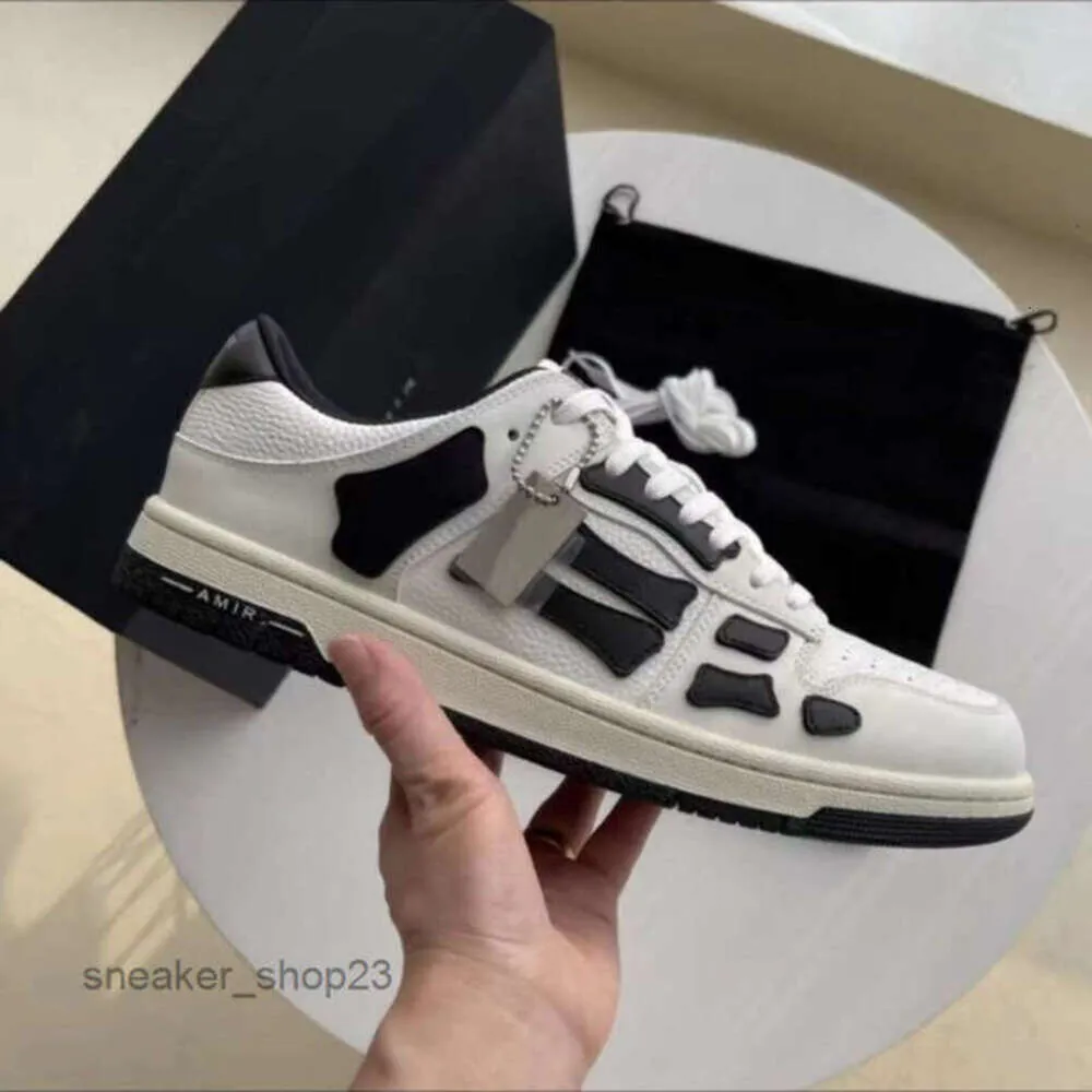 2024 Samma amiiri herrläder designer casual skor ny bräde mode trendig äkta sneaker kändis tränare stil par hög upplaga panda ben lg1o