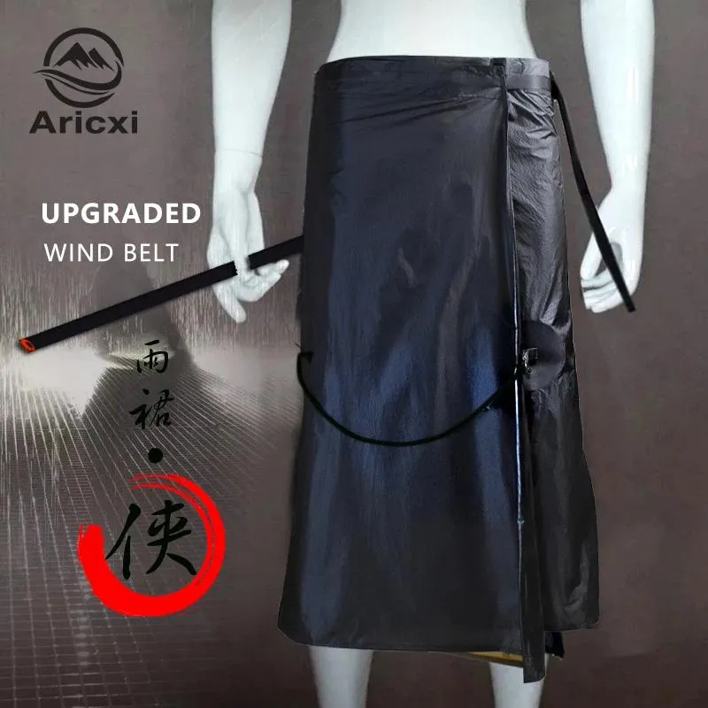 Shelters Aricxi 15D Silicone Coating Rain Gear Rainwear Long Rain Kilt Waterproof Skirt Pants Trousers For Outdoor Hiking Camping