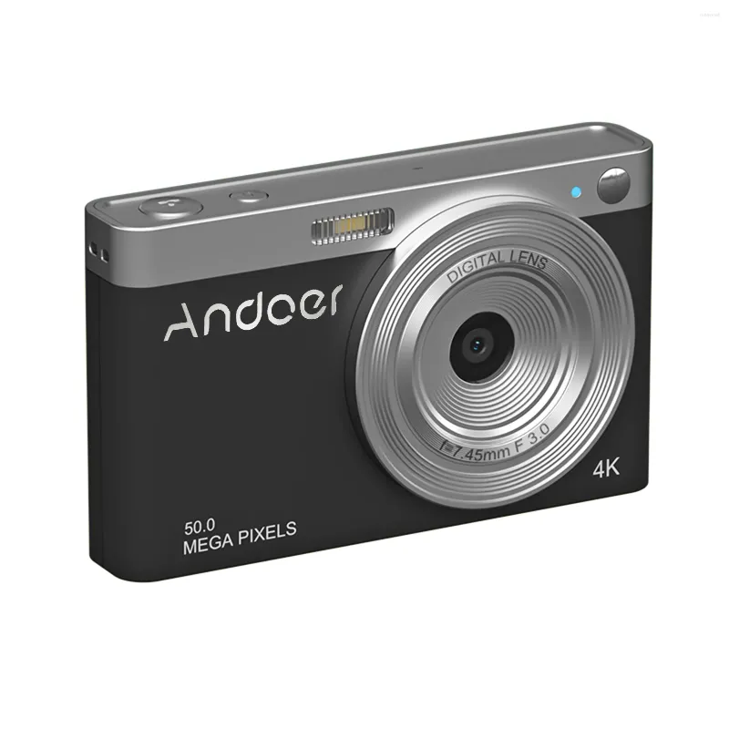 Digitalkameror Andoer Compact 4K Camera Video Camcorder 50MP 2.88 -tums IPS -skärm Auto Focus 16x Zoom Face Detact