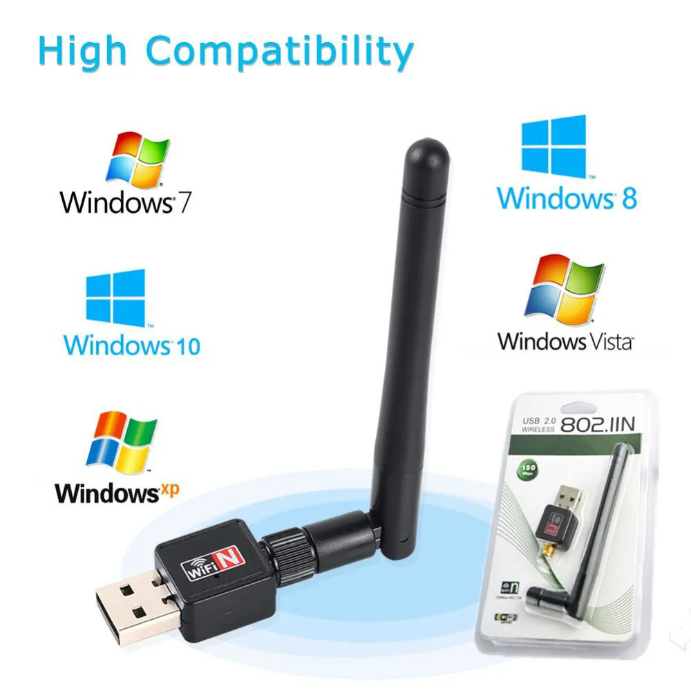 2024 150Mbps USB WiFi Receiver Wireless Adapters Network Networking