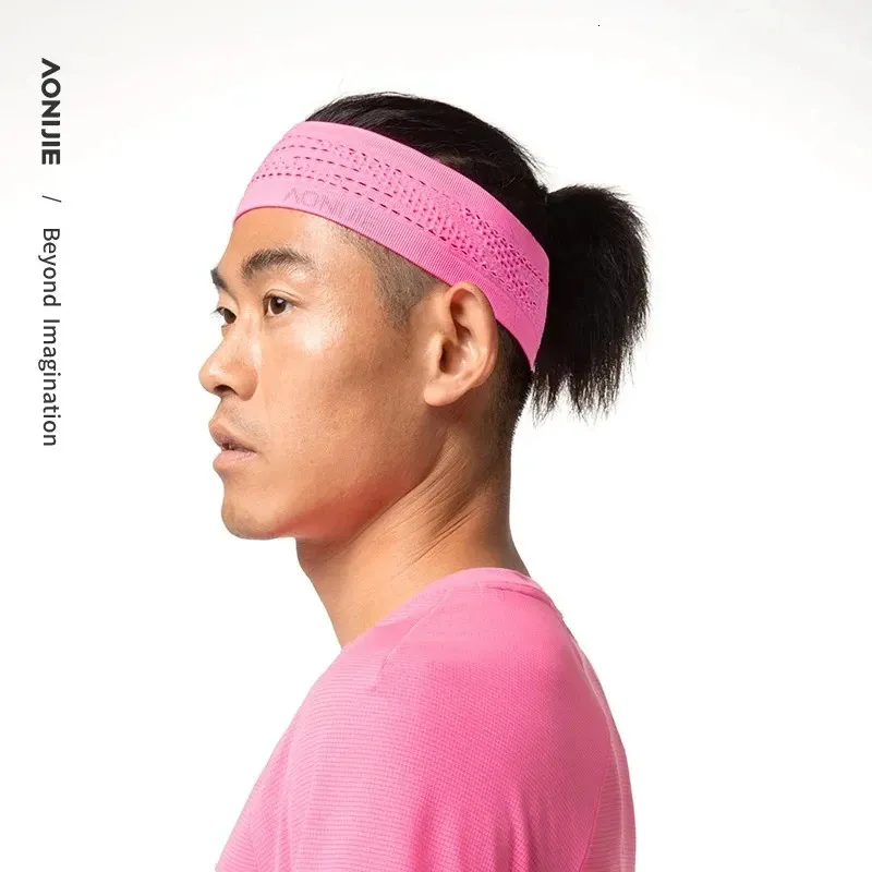 Aonijie Running Sweatband 스포츠 체육관 피트니스 운동 헤드 밴드 안티 슬립 여성 남자 농구 요가 배구 헤어 밴드 231226