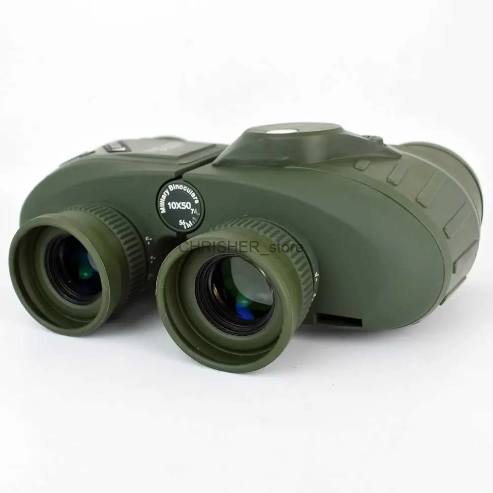 Telescoop Verrekijker Waterdicht 10X50 Optiek Militaire verrekijker Telescoop Schokbestendig Spotting Scope met kompas voor kamperen Reizen Jagen BoshirnL231226