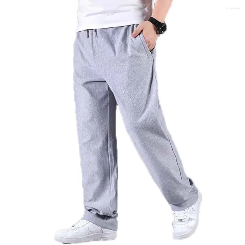 Herrbyxor mode joggar män avslappnad hiphop harem svett lös baggy raka byxor streetwear plus storlek kläder