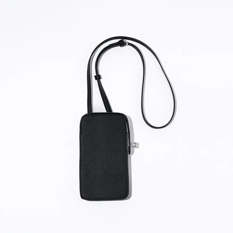 Damen-Handytasche, Mini-Umhängetasche, modisches Leder, reines Farbdesign, Handtasche, Geldbörse, Handy, Anti-Verlust, langer Reißverschluss, Herren- und Damenmode, sexy