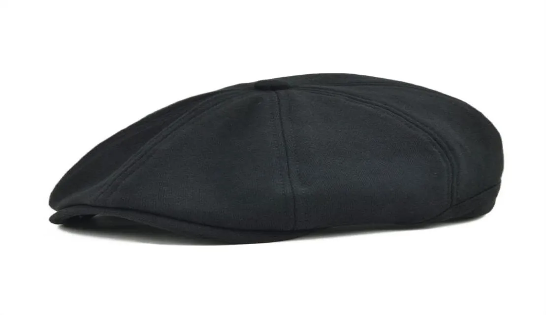Sboy Hats Sboy Voboom Big Size Black Cotton Flat Cap Beret Boina Cabbie Driver Golf Men Women 8 Panel Elastic Band Duckbill Ivy 329402955
