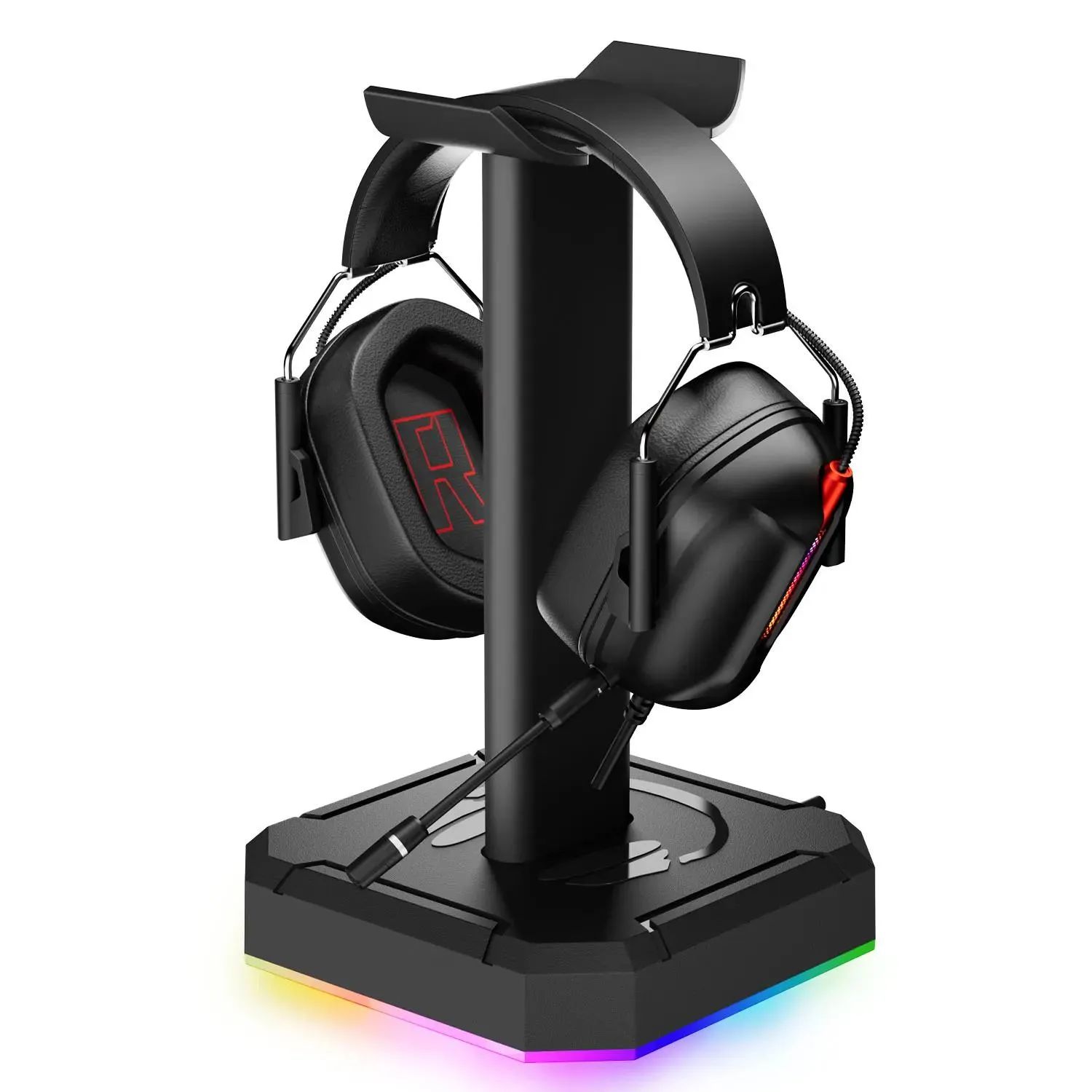 Ohrhörer Zuoya RGB Headset Stand für Gamer Gaming Headset Holder Hook Gaming Headphones Zubehör PC Accessoires Schreibtisch