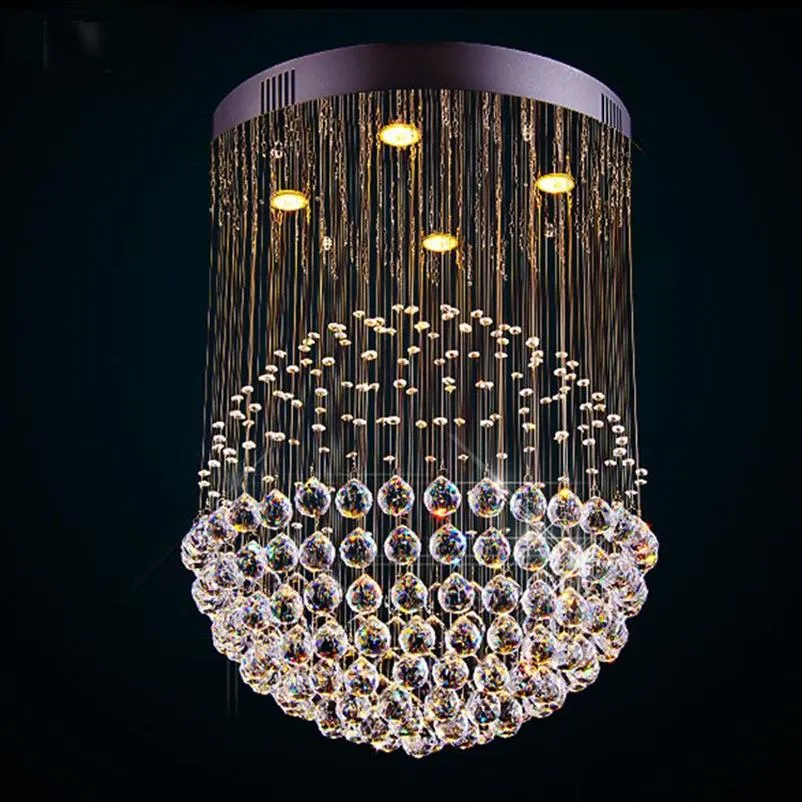 Nouveau moderne LED K9 boule lustres en cristal boule de verre lustre lumière lustre moderne lumières lustre clair boule plafond Ligh213s