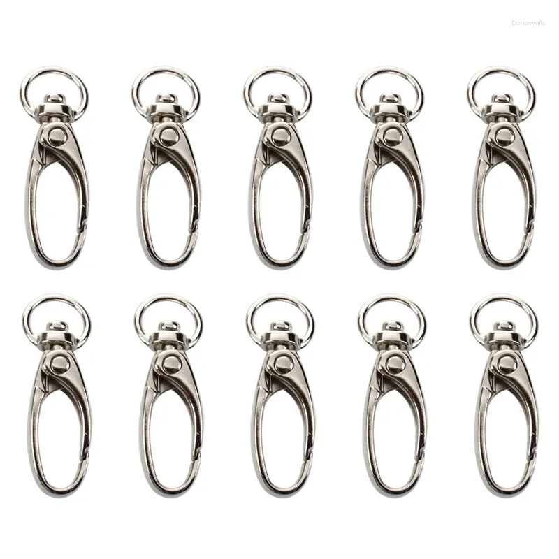 Hooks 100 Pcs D Swivel Trigger Clips Metal Key Ring Lobster Clasps Retail