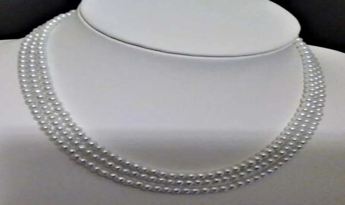 4mm 3 Strand Pearl Necklace012345678910111213149879298