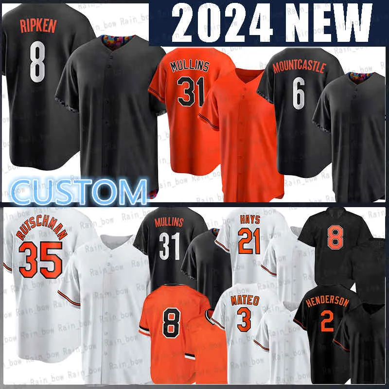 35 Adley Rutschman Baseball Jersey 8 Cal Ripken 21 Austin Hays 31 Cedric Mullins Baltimores Ryan Mountcastle John betyder Anthony Santander Felix Bautista Jorge Mateo