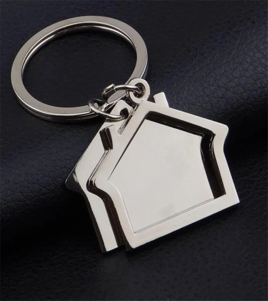 10 Stück Los Schlüsselanhänger in Hausform aus Zinklegierung, Neuheits-Schlüsselanhänger, Geschenke zur Werbeaktion, Haus-Schlüsselanhänger 6924580