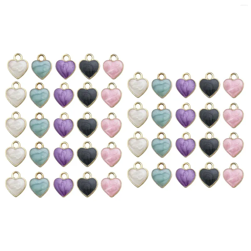 Charms 50 Pieces Love Heart Smooth Surface Ornaments Alloy Valentine's Gifts For Kids Wife Couples Girlfriend Family Members