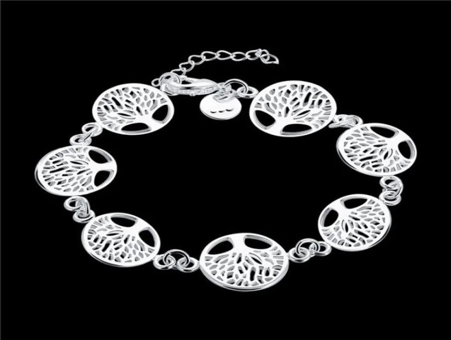 Women039S Sterling Silver Plated Tree of Life Charm Bracelet GSSB607 Fashion 925 Silver Plate Jewelry Bracelets3361902