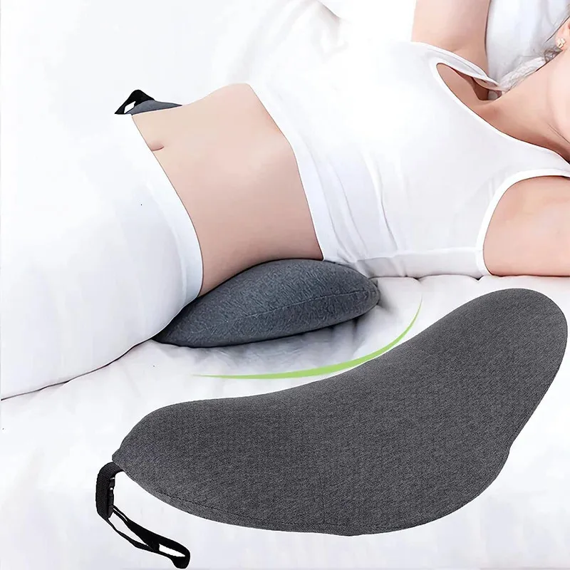 Memory Foam Lumbal Pillow Rollable Pregnant Midje Pad Washable Lumbal Support Ryggstöd Mattbädd Kudde avtagbar bakkudde 231227