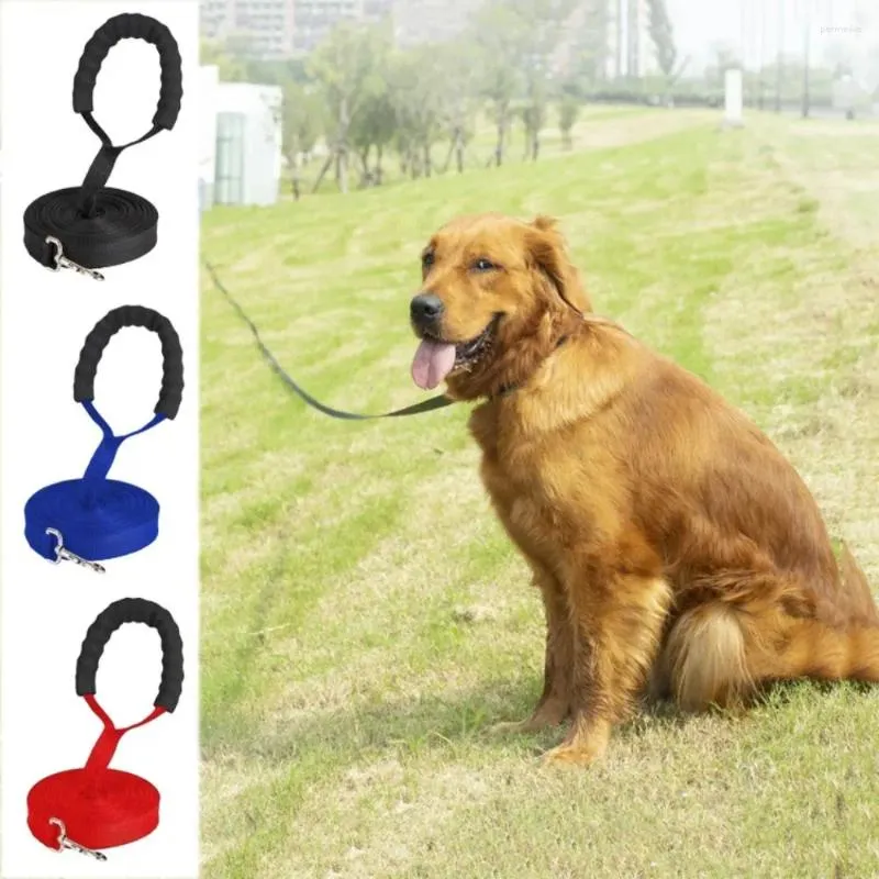 Hundhalsar Skum Handla Pet Traction Rope Basic Leashes Nylon Red/Blue/Black Lead Leash Soft Walking Training
