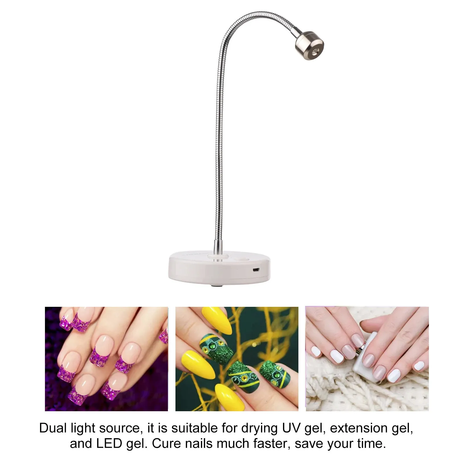 Mini UV LED -nagellampa Gel Polish Dryer Curing Light Therapy Art Tools 231226