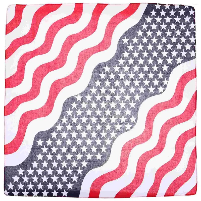 Bow Ties Men's Pocket Square Headscarf American Flag Bandanas Us Hair For Outdoor Cloth pannband Man