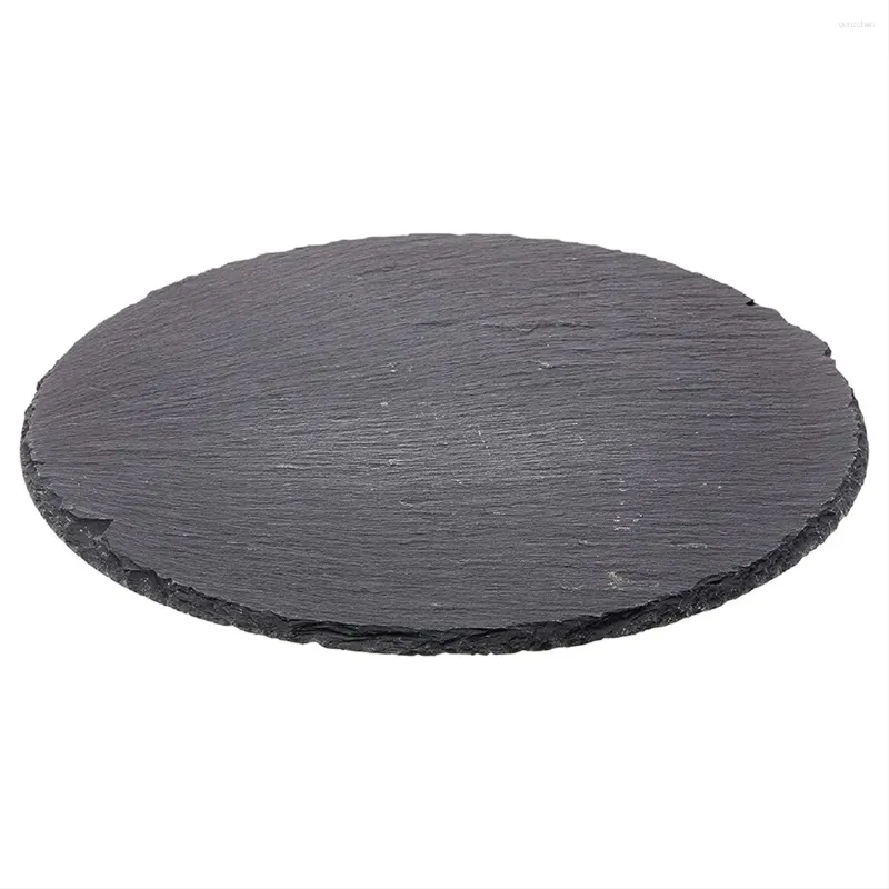 Dinnerware Sets Slate Round Cheese Board Natural Stone Tray For Serving Charcuterie Sushi Appetizers And Mor