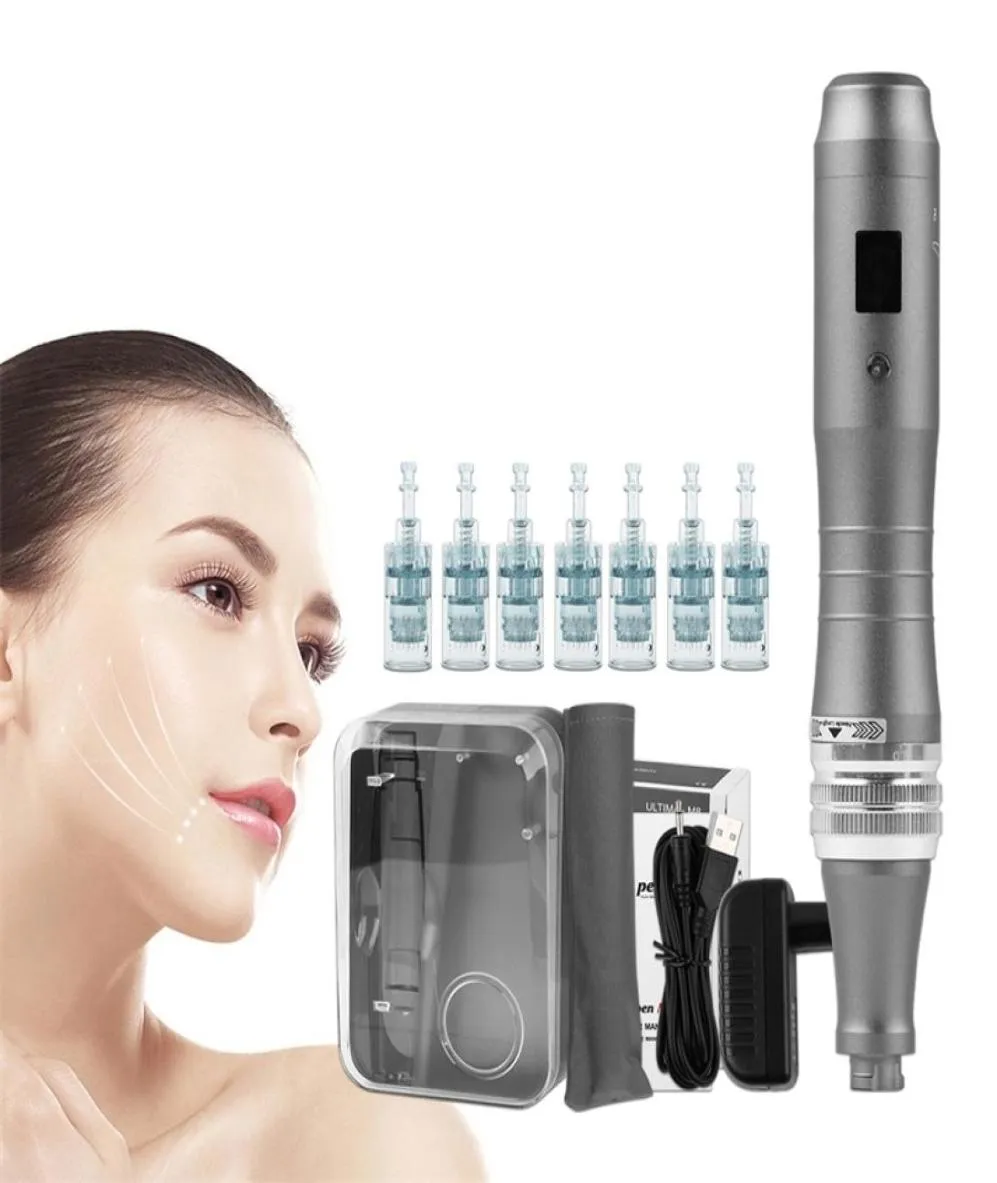 DR PEN M8 avec 7pcs cartouche professionnelle électrique Derma Derma RF Machine Machine MTS Mesotherapy Bbglow 2206235646630