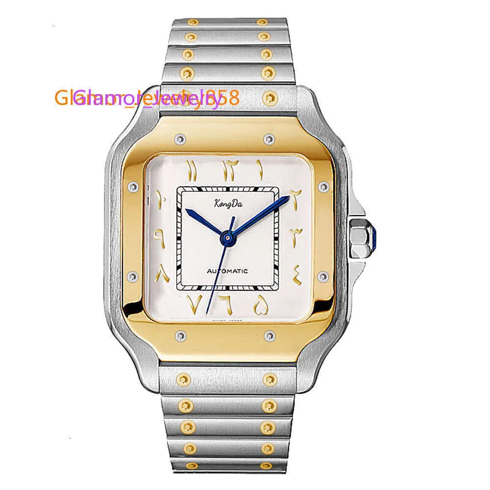 Hot Selling Arabiska siffror Square Classic Mens Mechanical Watches High Quality Brand Automatic Watch for Men