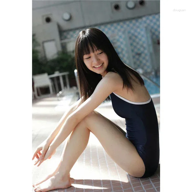 Dziewczęta damskie dziewczyny lolita urocze japońska szkoła Sling ciemnoniebieski strój kąpielowy jeden kawałki cos