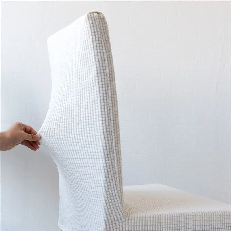 Solid Colors Fleece Flexible Stretch Chair Covers Home Textiles For Wedding Party Elastic Mtifunctional Dining Furniture Supplies
