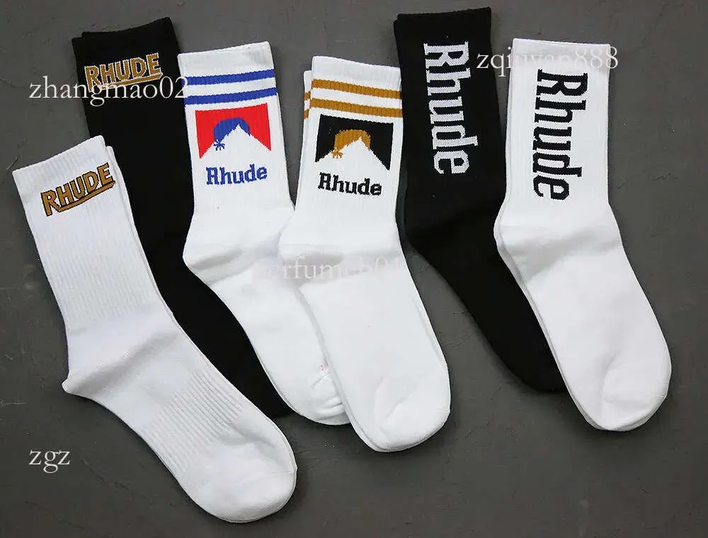 メンズソックスRhude Socks Men Socks CalceTines女性デザイナー豪華な高品質のピュアコットンコンフォートブランド代表脱臭い吸収汗を吸収する