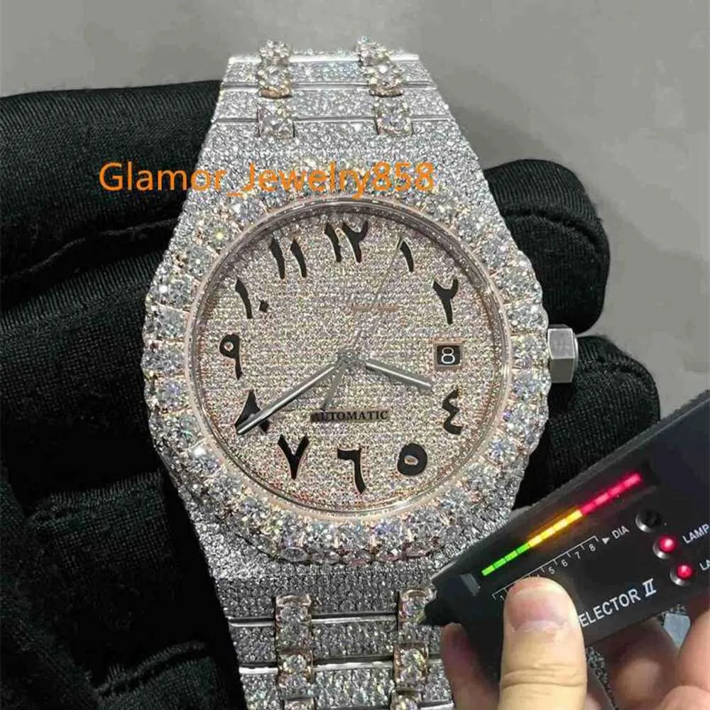 Designer Watches hand Limited pure sale watch inlaid custom moissanite luxury full diamond watch movement box and paper