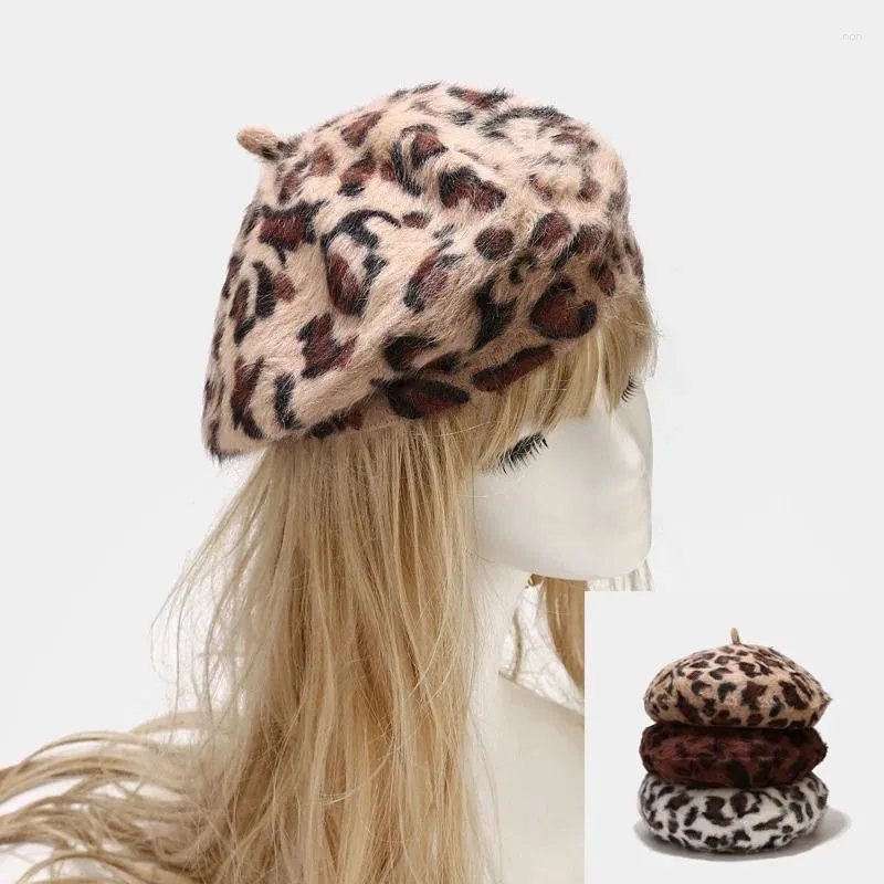 Berretti Cappello berretto da donna alla moda Stampa leopardo Pittore Bud caldo