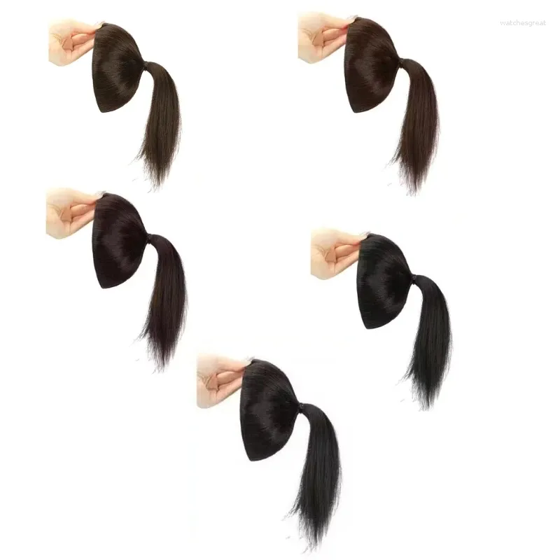 Pinces à cheveux F42F, mélange sans couture, Extension de chignon réaliste, tresses naturelles pour femmes