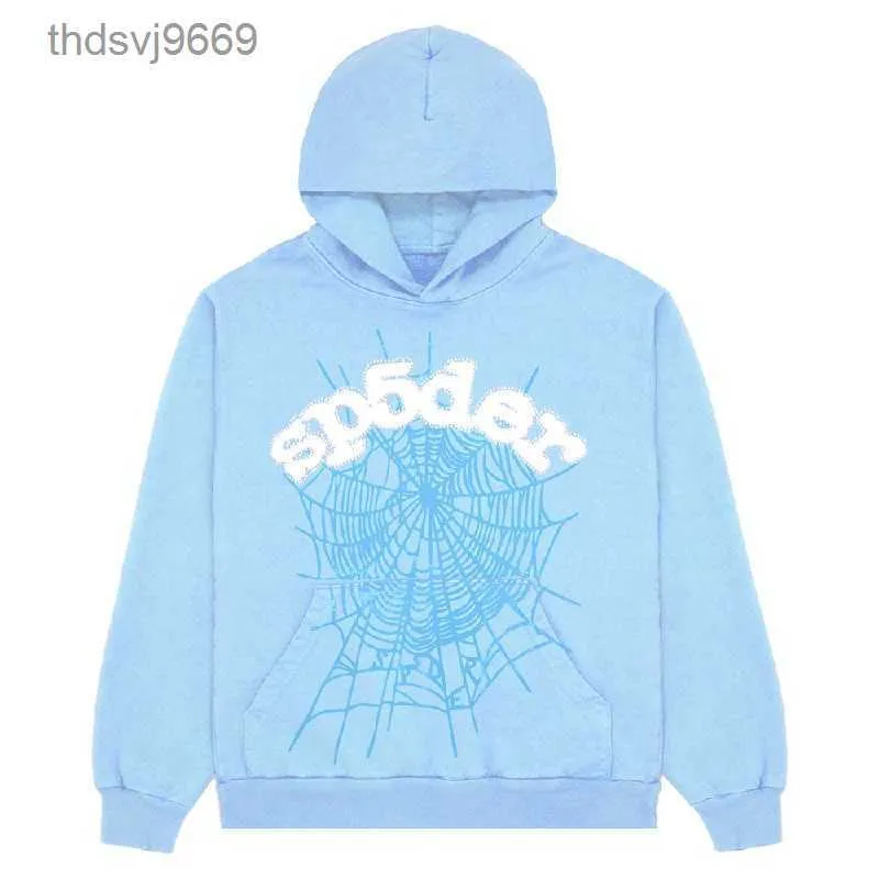 Herren Hoodies Sweatshirts 2023 New Sky Blue Sp5der Hoodie Männer Frauen 1 Hip Hop Young Thug Spider World Wide 555555 Print Pullover Hoody Light 8f4c