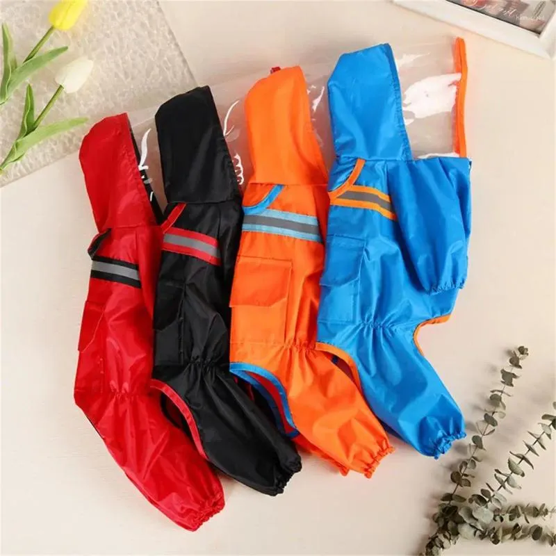 Dog Apparel Trendy Hooded Foldable Rain Jacket 4 Colors Raincoat Wear-resistant Cute Summer Puppy Supplies