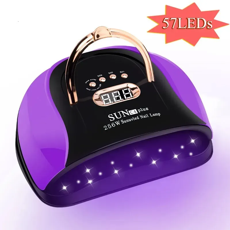 57LEDS UV LED -nagelorkare för snabb härdning Dry All Nail Gel Polish Nail Lamp Manicure Tork Timer Auto Sensor Manicure Salon Tool 231227