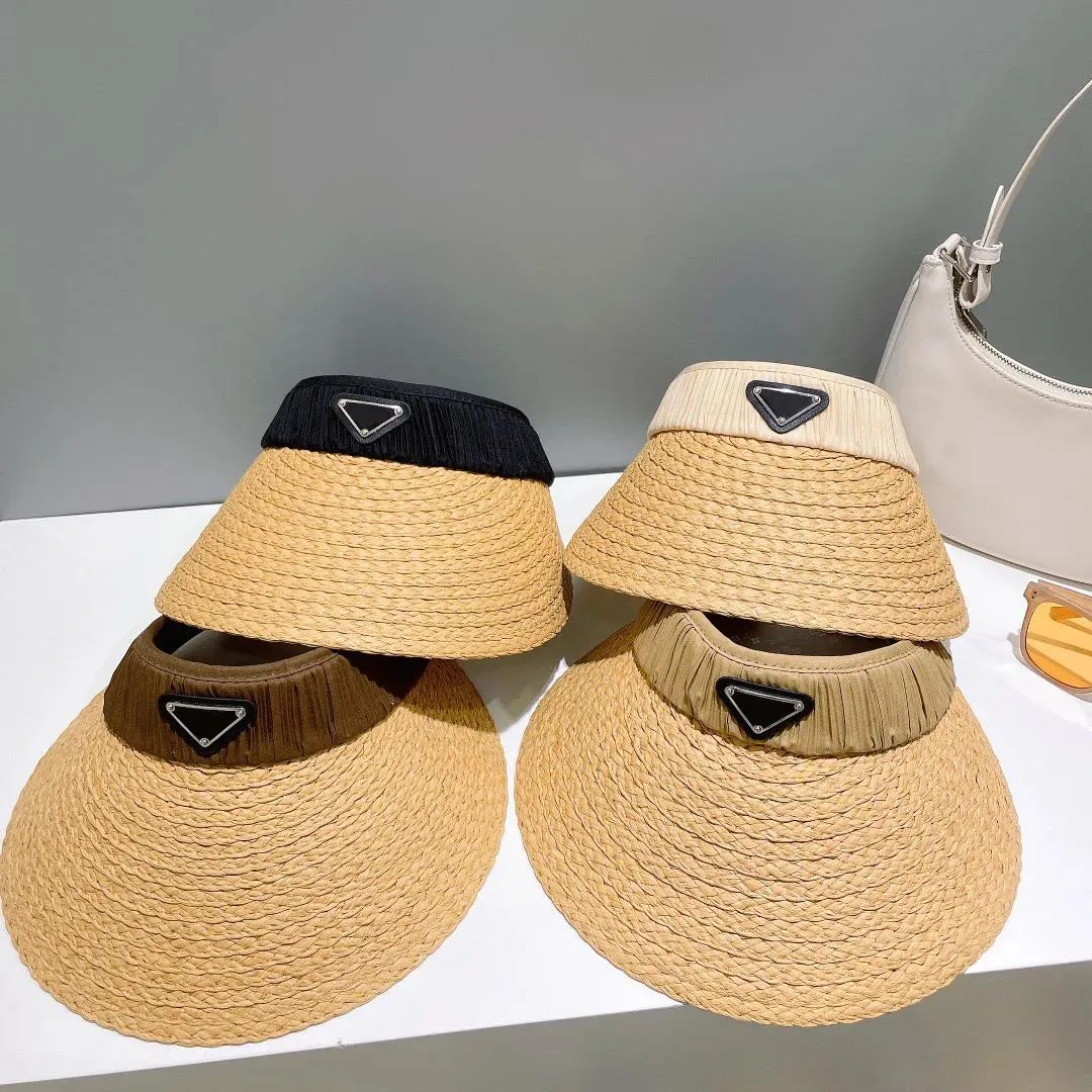 Visors 23ss Fashion Visors Women Designer Hat Summer Headless Sun Shade Hat  Cool Straw Hat Classic Canopy Hat Black White Cap Adjustable From Lvlz,  $22.36