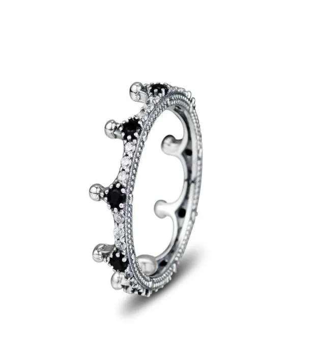 Compatible avec les bijoux anneaux en argent des bagues de couronne enchantées avec CZ 925 Sterling Silver Bijoux entier DIY pour les femmes20271522313061