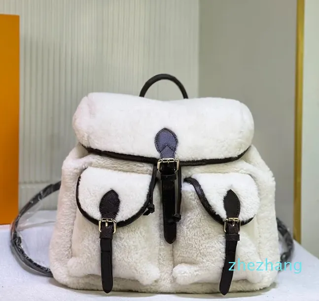 Cartas de mochila de lã Letras de moda mais recentes Pacote de inverno Bolsa Crossbody Bagsdrawstring bolso bolso de grande capacidade