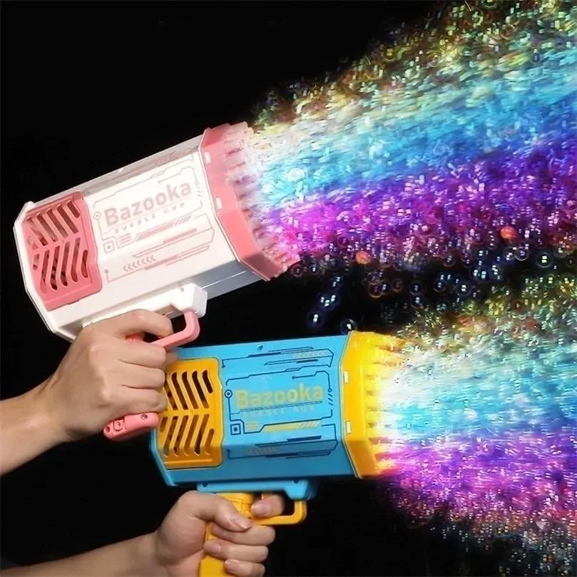 Pistola per giocattoli Pistola per bolle Pistola per bolle di sapone elettrica automatica Macchina per bolle di sapone per bambini Giocattoli portatili per feste all'aperto Regalo Festa dei bambini 22091