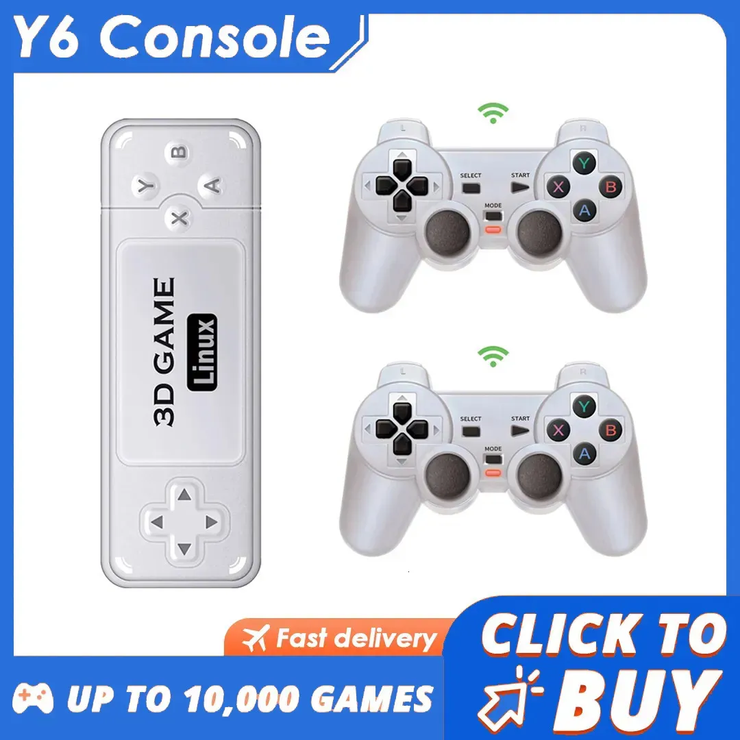 BOYHOM Y6 Console di gioco retrò 4K 60fps Uscita a bassa latenza GD10 TV Stick Doppia maniglia Casa portatile per GBA 231226