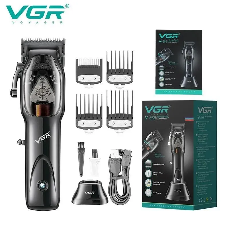 Trimmer Hair Trimmer VGR Hair Clipper Professional Hair Cutting Machine Sladlös hår Trimmer Electric Barber Haircut Trimmer For Men V 65