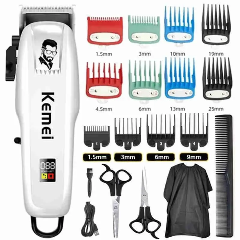 Trimmer Hair Trimmer Kemei PG809a Elektryczne włosy do krawędzi włosy do cięcia Maching bezprzewodowy