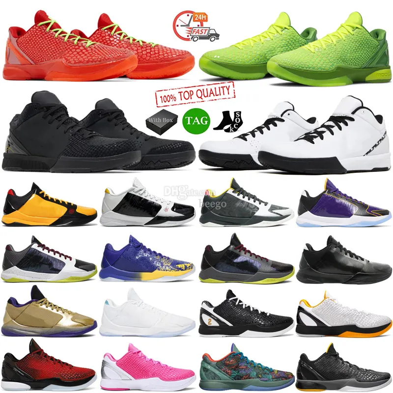 Basketbol Ayakkabıları S Zoom Ters Erkekler Protro Mamba 4 6 Grinch Bruce Lee Lakers Büyük Sahne Kaos 5 Yüzük Metalik Eğitmenler Spor Sneakers