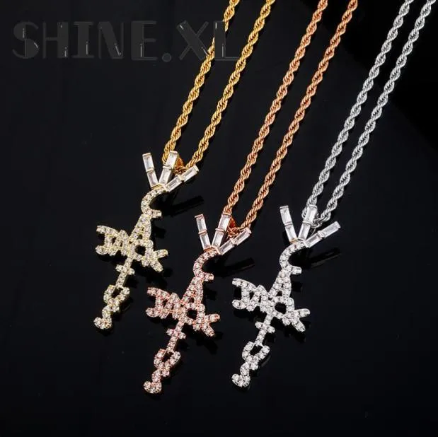 Hip Hop Label Jack hanger ketting goud verzilverd met touw ketting heren bling sieraden7608279