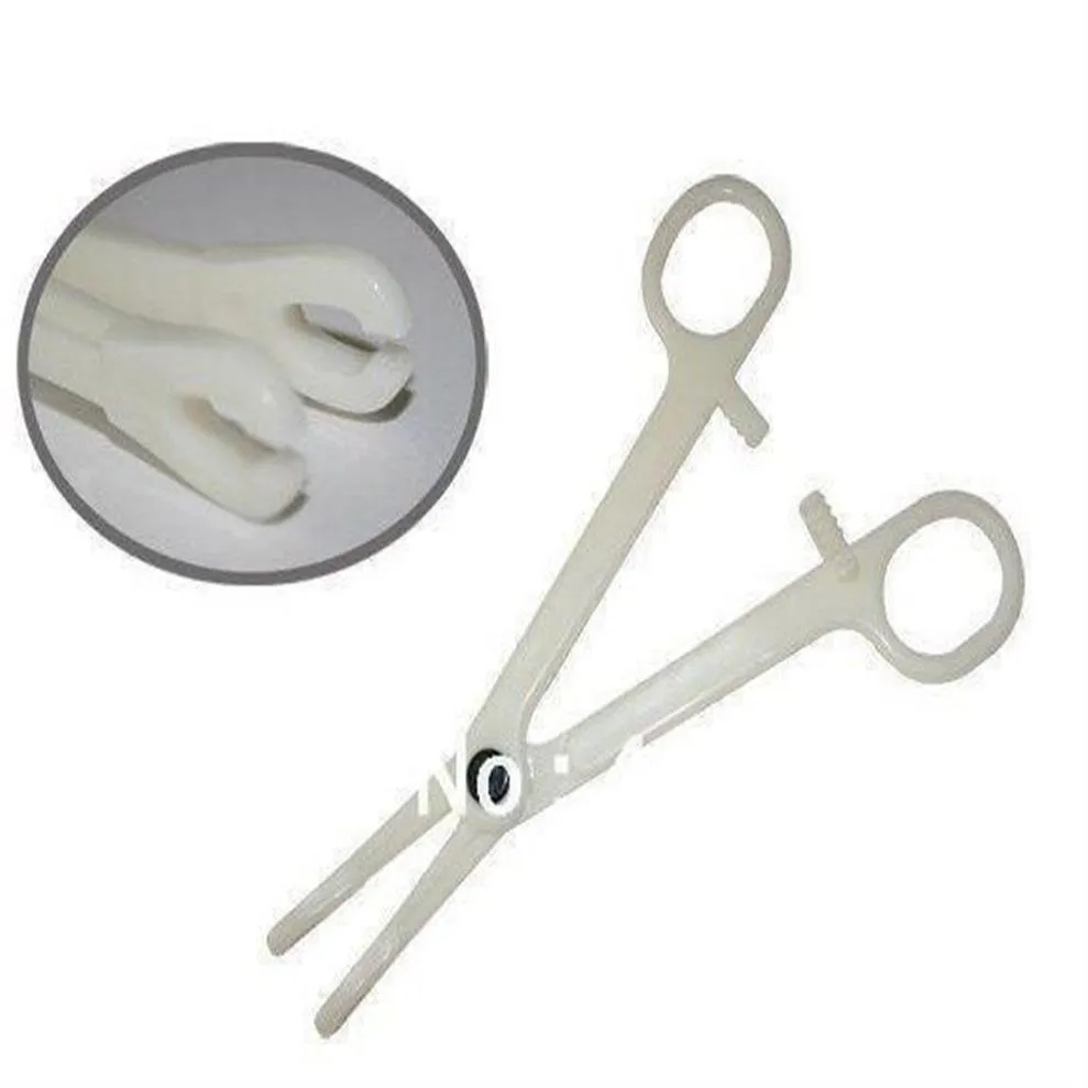 Whole-OP-50 pcs Disposable Piercing Forceps clamp sterilized piercing tools2486