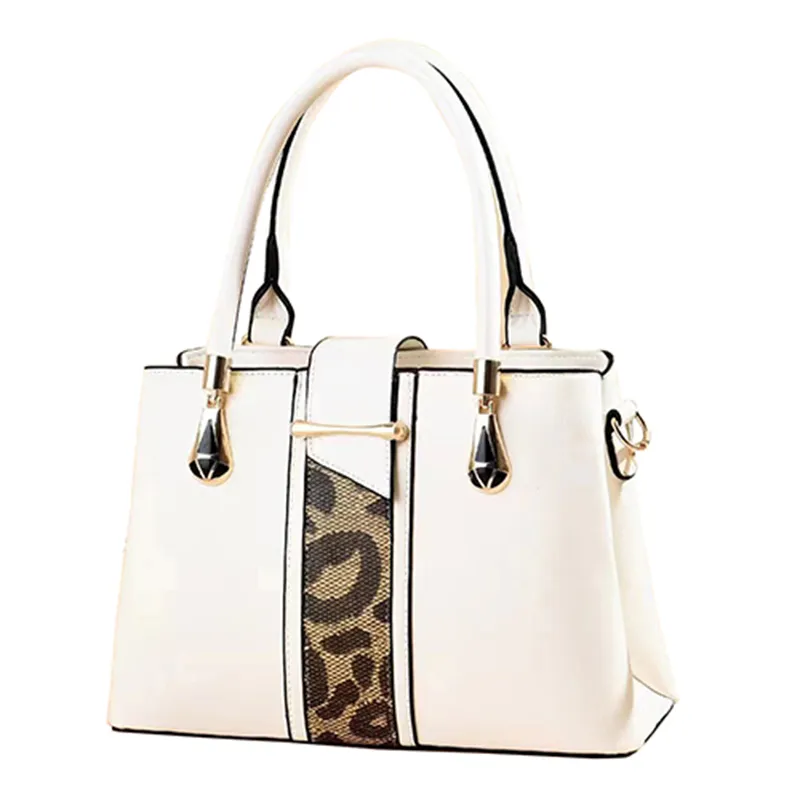 bolsa de grife bolsa de leopardo em forma de saco de mulheres de grande capacidade de um ombro com textura simples com textura simples