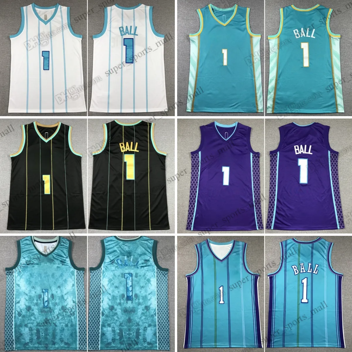 2023-24 New City Basketball Jerseys LaMelo 1 Ball Stitched Jersey Masculino S-XXXL