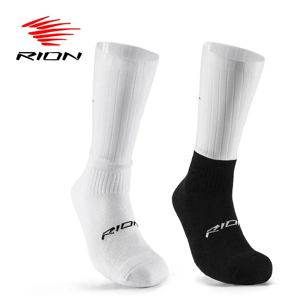 RION Cycling Socks Unisex With Ankle Support Sports Wear Bicycle Running Basketball Athletic Bike Trekking Mid Calf Breathable 231227