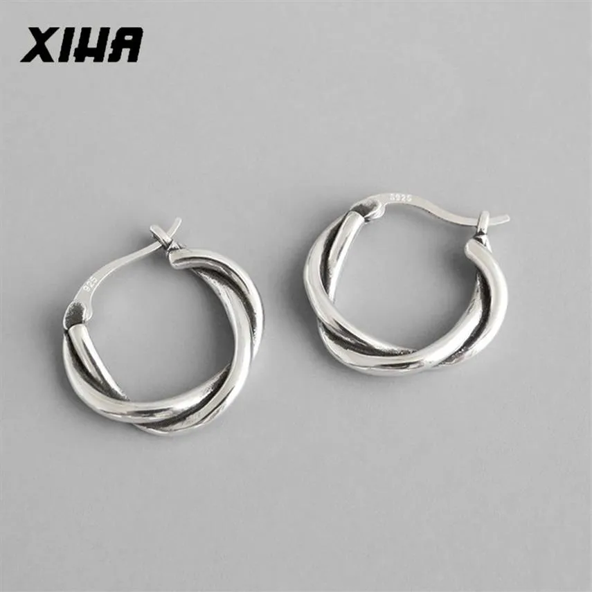 925 Sterling Silber Creolen für Frauen Sommer Trend Runde Ohrring Ohr Piercing Koreanische Huggie Mode Schmuck 200924255N