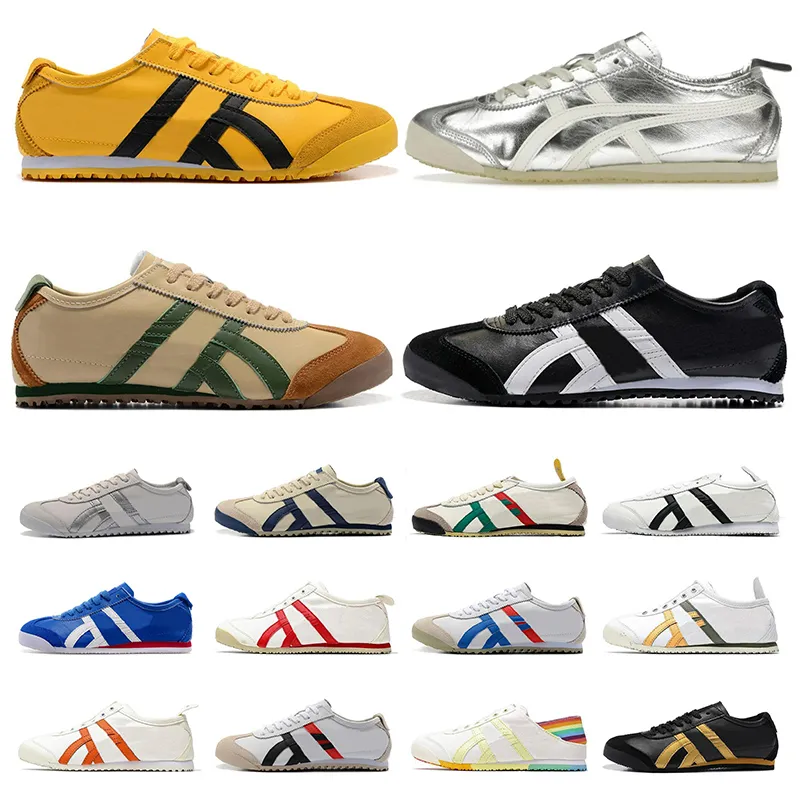 Onitsukass Tiger Mexico 66 Chaussures de course athlétiques hommes femmes jaune bleu noir blanc argent marron rouge extérieur chaussures sportives baskets entraîneurs dghate